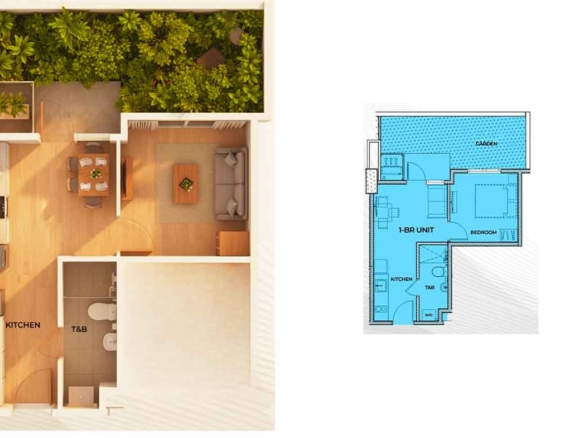 SOHO 4 – 1-Bedroom Garden Unit