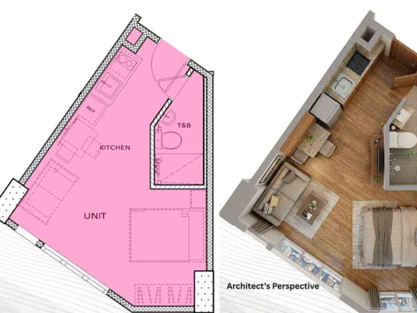 SOHO 1 – Avenir Studio Unit (No Balcony)